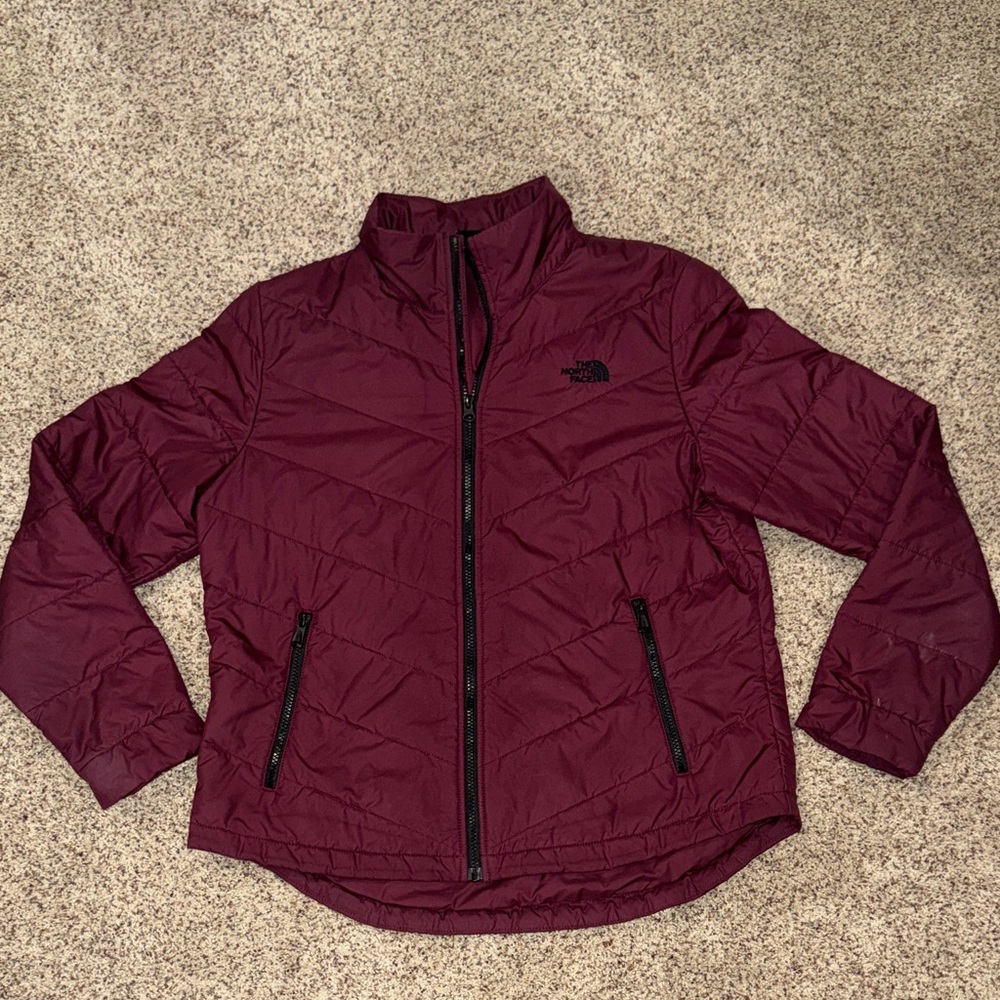 The North Face Maroon Quilted Jacket